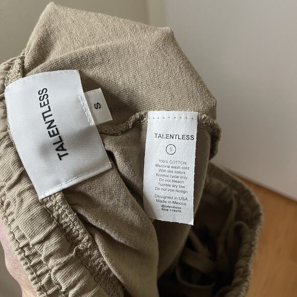 Talentless tan high waist lounge sporty shorts size small - Picture 3 of 5